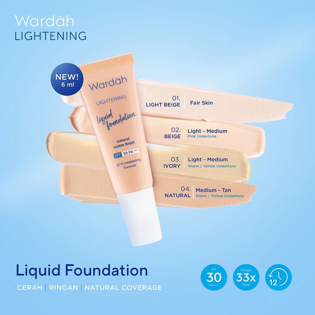 WARDAH LIGHTENING LIQ FOUND 02 BEIGE 6ML