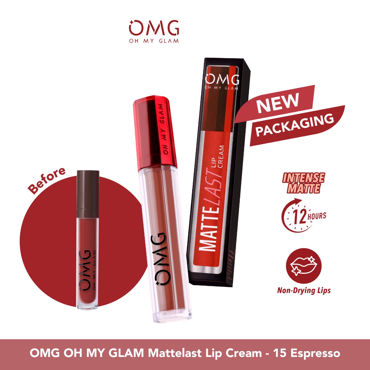 OMG MATTE KISS LIP CREAM 15.ESPRESO