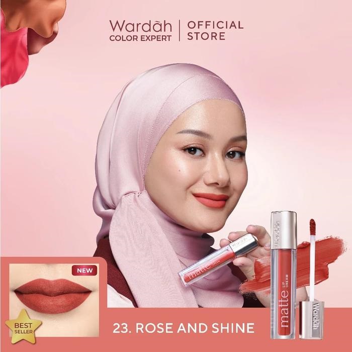 WARDAH EXCLUSIVE MATTE LIP CREAM 23 ROSE AND SHINE